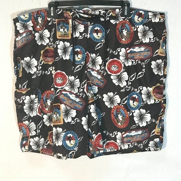 Big Dogs Hawaiian Beach Trunks Board Shorts - Picture 2 of 9